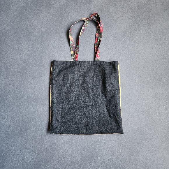 Y2K Abstract Patterned Canvas Tote Hand Bag - Picture 5 of 6